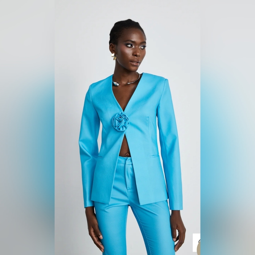 Stylish Blue Blazer and Pants Set